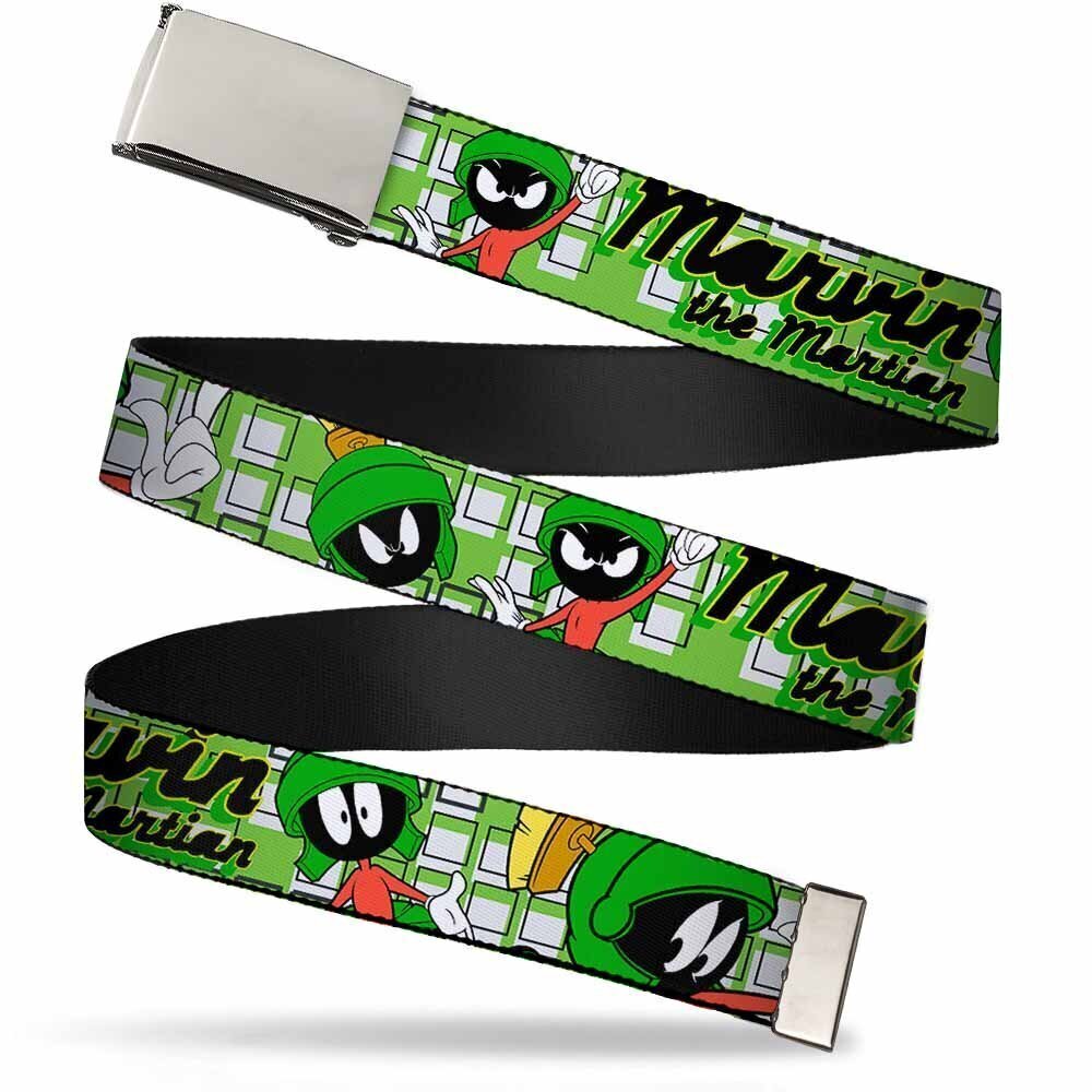 2023 Unisex Adults Web Marvin The Martian 1.25" Belt, Marvin The Martian